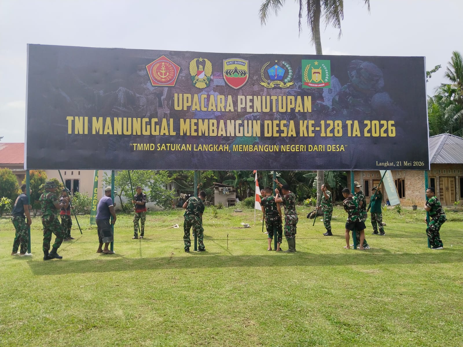 Besok Penutupan TMMD 128 Langkat Diwarnai Baksos Kes,Pembagian Sembako,Pasar Murah dan Pemberian Gizi Penderita Stunting
