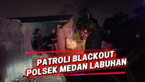 Kapolsek Medan Labuhan Pimpin Patroli BLACKOUT Antisipasi Kriminalitas Saat Pemadaman Listrik