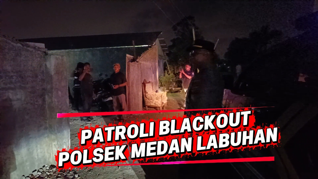 Kapolsek Medan Labuhan Pimpin Patroli BLACKOUT Antisipasi Kriminalitas Saat Pemadaman Listrik