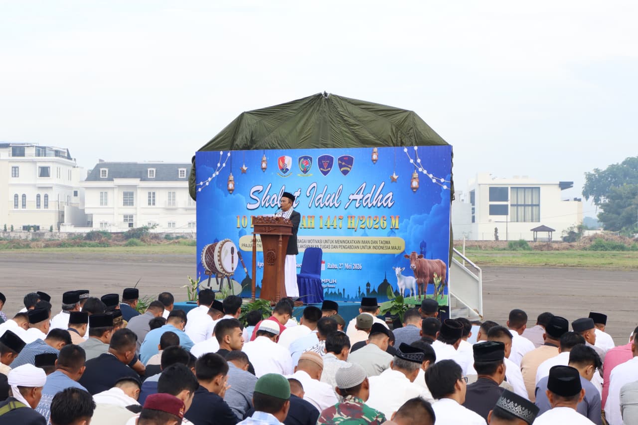 RESIMEN ARHANUD 1 PASGAT LAKSANAKAN SHOLAT IDUL ADHA DAN PEMOTONGAN HEWAN QURBAN