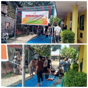 Polsek Medan Labuhan Salurkan Daging Kurban ke Warga Sekitar Komplek