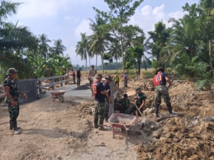 Enam Meter yang Menggerakkan Desa: Jembatan TMMD 128 Siap Ubah Arah Ekonomi Pasar Rawa