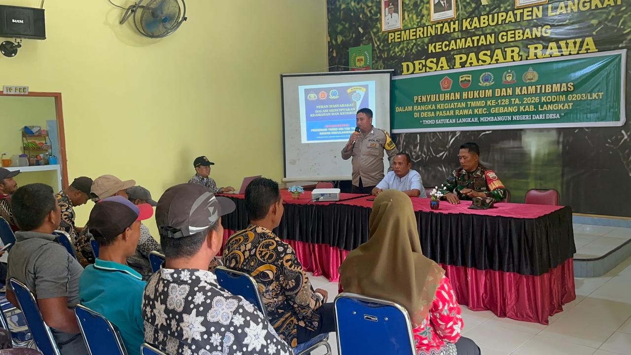 Satgas TMMD 128 Ajak Warga Pasar Rawa Perkuat Nilai-nilai Kebangsaan dan Setia Kepada Pancasila