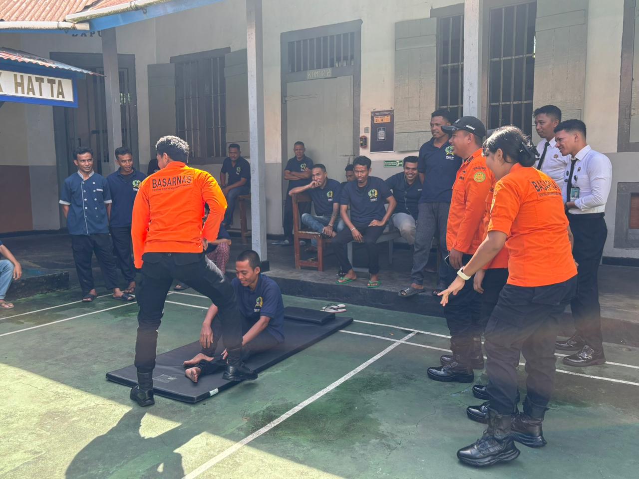 Gandeng Pos SAR Banda, Lapas Bandanaira Gelar Sosialisasi dan Simulasi Mitigasi Bencana Gempa Bumi