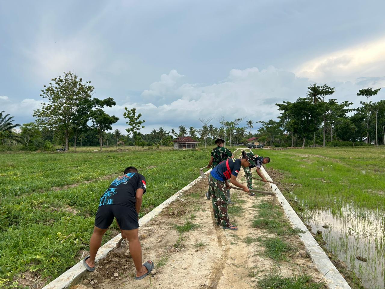 Infrastruktur TMMD Langkat Dikebut: Jalur Tani Rampung Dua Hari Lagi, Saluran Irigasi Mulai Dialiri Air