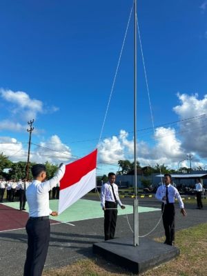 Teguhkan Semangat Pemersatu Bangsa, Bapas Saumlaki Gelar Upacara Hari Lahir Pancasila