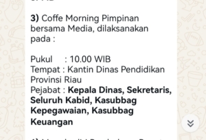 DIPRANK DISDIK RIAU: Agenda Coffee Morning Dibatalkan Sepihak setelah Puluhan Wartawan Menunggu 3 Jam