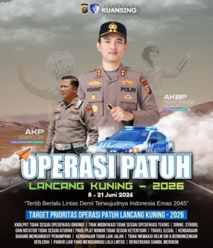 Operasi Patuh Lancang Kuning 2026 Dimulai, Satlantas Polres Kuansing Gencar Tertibkan Pelanggar