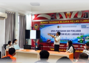 Rutan kelas I labuhan Deli melaksanakan Sosialisasi Upaya  Pencegahan tentang  penularan Hantavirus pada Seluruh warga binaan 