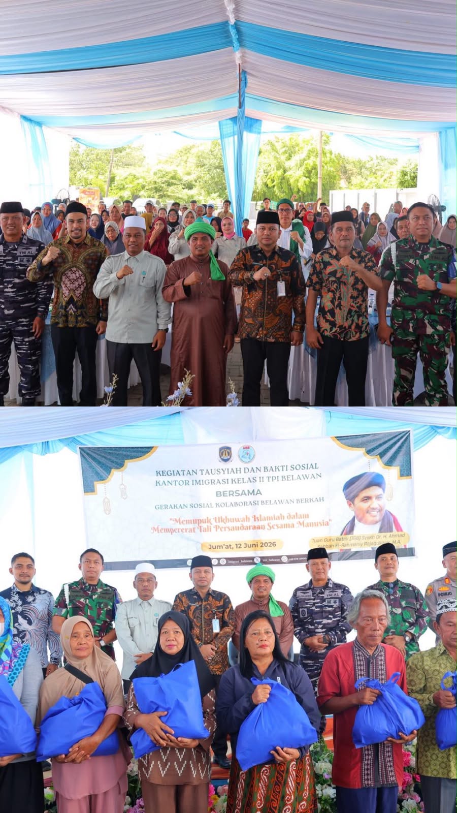 Pererat Silaturahmi dan Sinergi, Kantor Imigrasi Belawan Gelar Tausyah dan Bakti Sosial