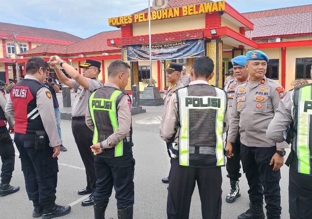 Jelang HUT Bhayangkara Ke-80, Polres Pelabuhan Belawan Gelar Pekan Gaktibplin Personel