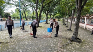 Peringati HUT Bhayangkara ke-80, Dit Samapta Polda Riau Gelar Bakti Sosial di Gereja HKBP Hangtuah