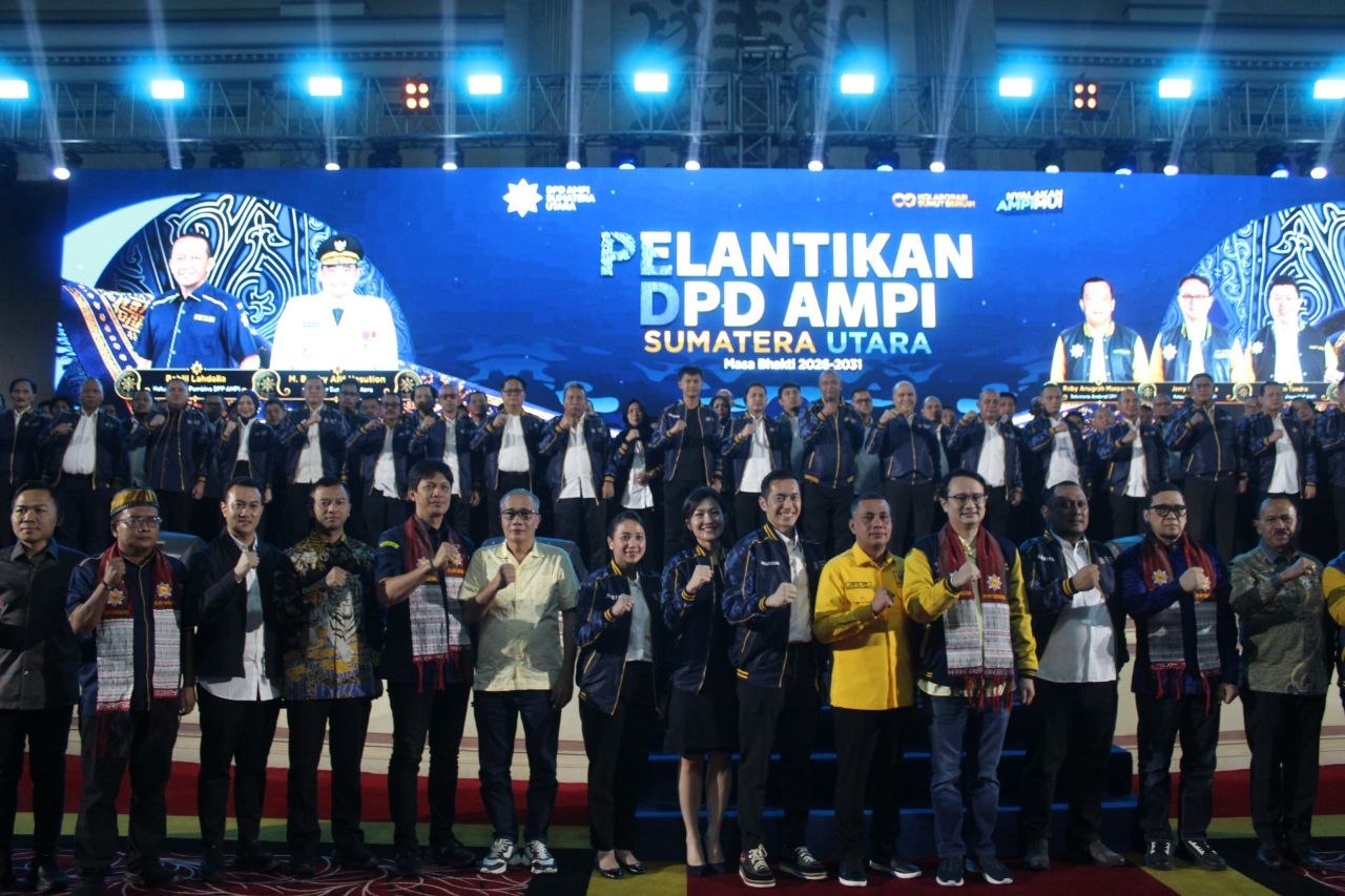 Dandim Medan Menghadiri Pelantikan Pengurus Dewan Pimpinan AMPI Sumatera Utara Masa Bhakti 2026-2031