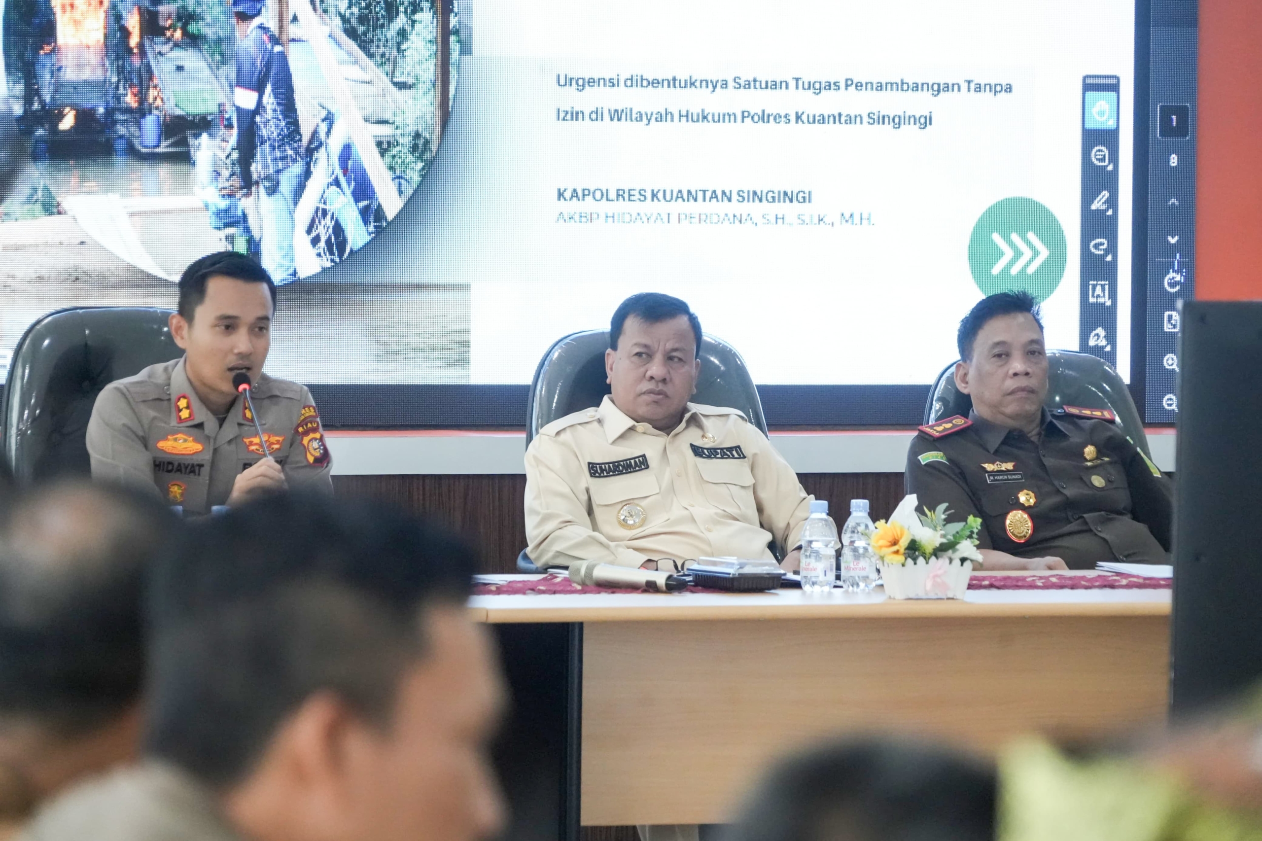 Bupati Kuansing Membentuk Satgas PETI, Kapolres Kuansing Sampaikan Saran Solusi Untuk Masyarakat, Karena Khawatir Konflik