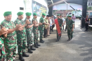 Dandim bersama Ketua Persit KCK Cabang XI Kodim 0201/Medan Kunjungan Silaturahmi ke Koramil Medan Amplas