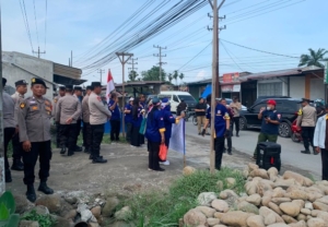 Polres Pelabuhan Belawan Lakukan Pengamanan Aksi Unjuk Rasa di Labuhan Deli