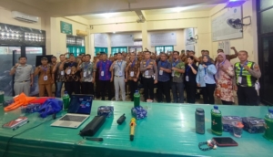 Sat Lantas Polres Pelabuhan Belawan Gelar Sosialisasi Tertib Berlalu Lintas Bersama Instansi Terkait di Kecamatan Medan Deli