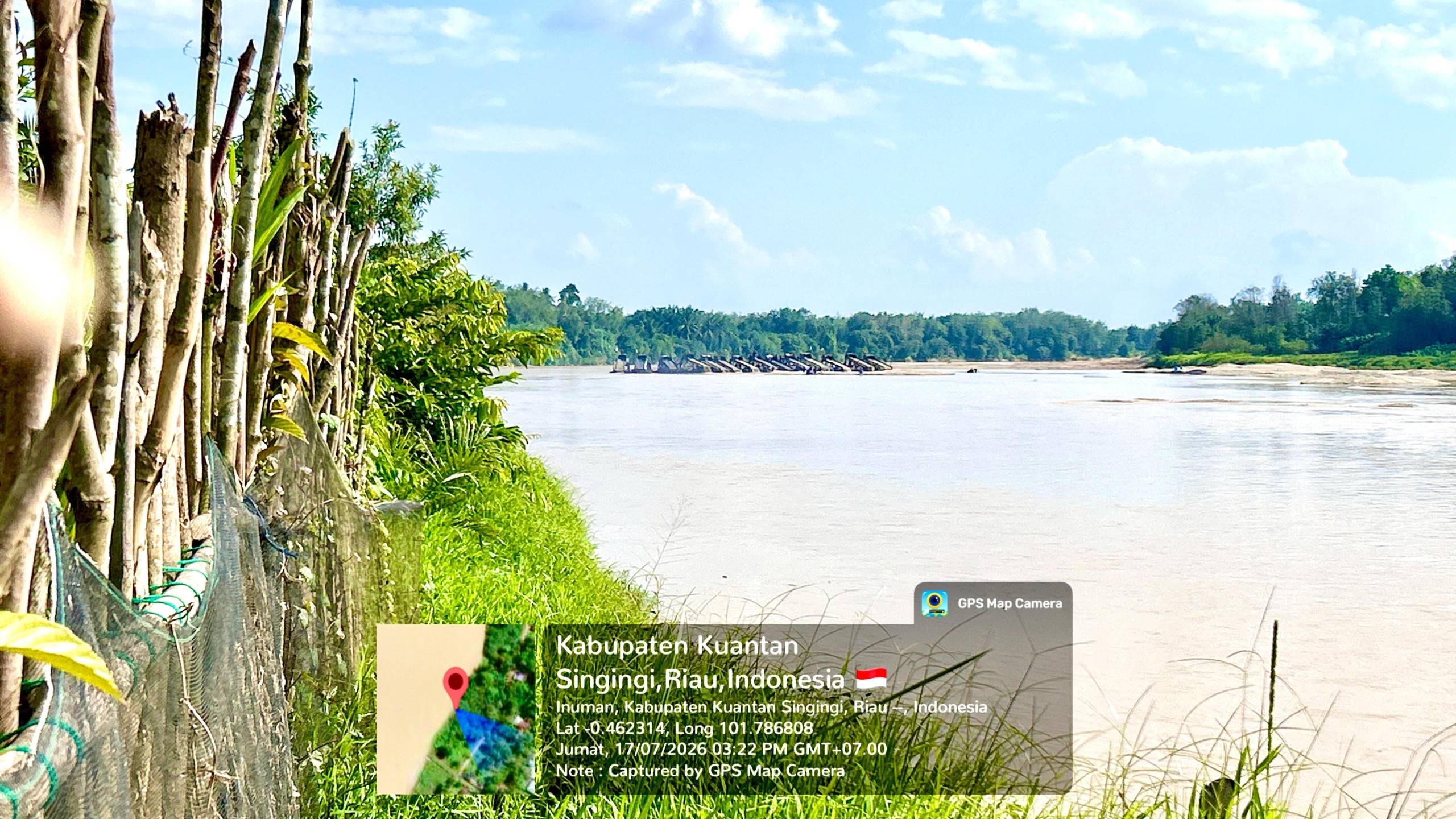 Diingatkan Kapolres Penindakan Harmonis, Diduga 17 Ponton PETI di Sungai Kuantan Inuman Kuansing Masih Bebas Beroperasi