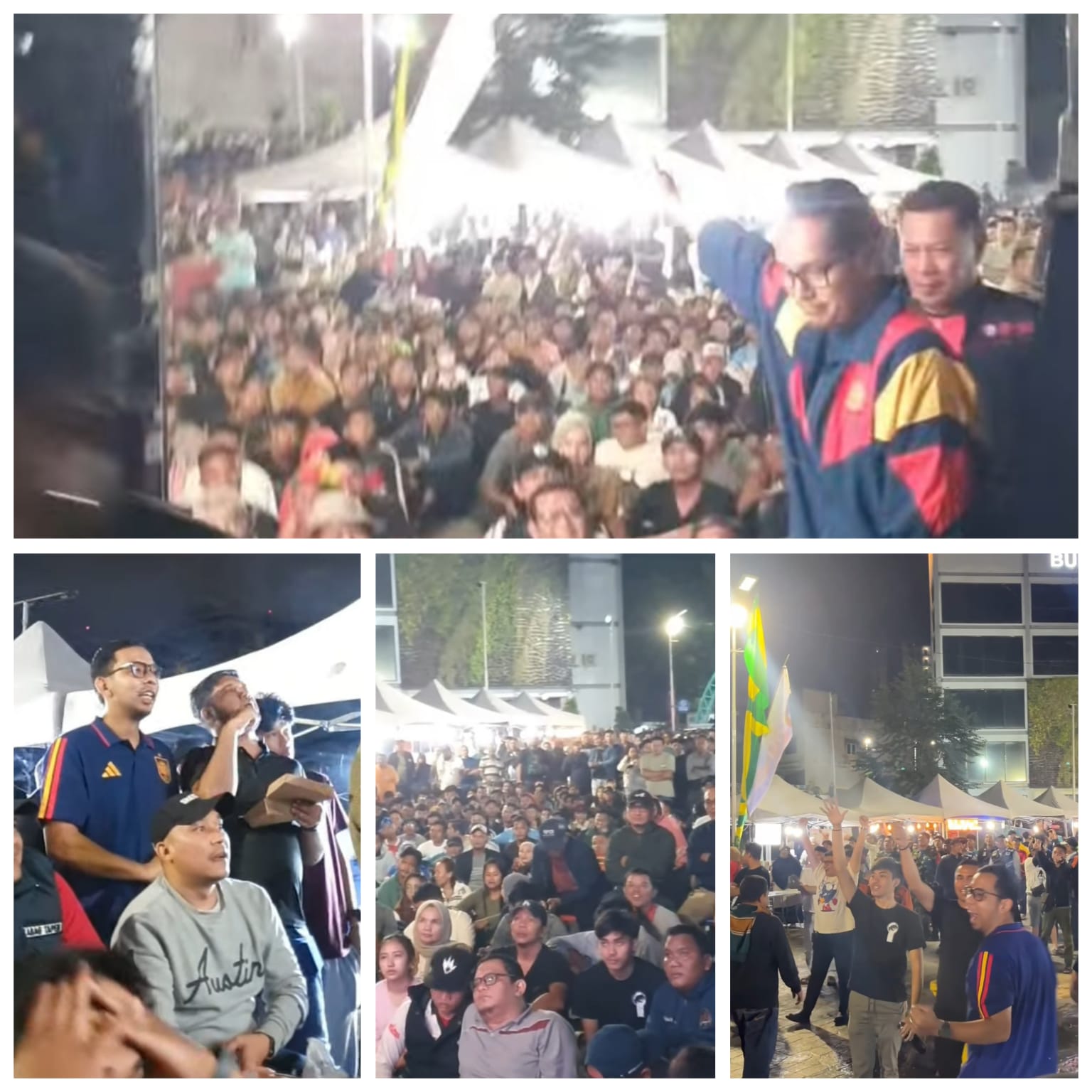 Gol Spanyol, Sorak Medan! Nobar Piala Dunia 2026 Bikin Kebun Bunga Berubah Jadi Stadion Raksasa