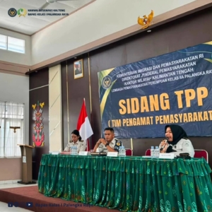 Bapas Palangka Raya Hadiri sidang TPP Di Aula Lapas Perempuan Kelas IIA