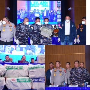 KRI KERAMBIT-627 GAGALKAN PENYELUNDUPAN 1,3 TON OBAT-OBATAN TERLARANG