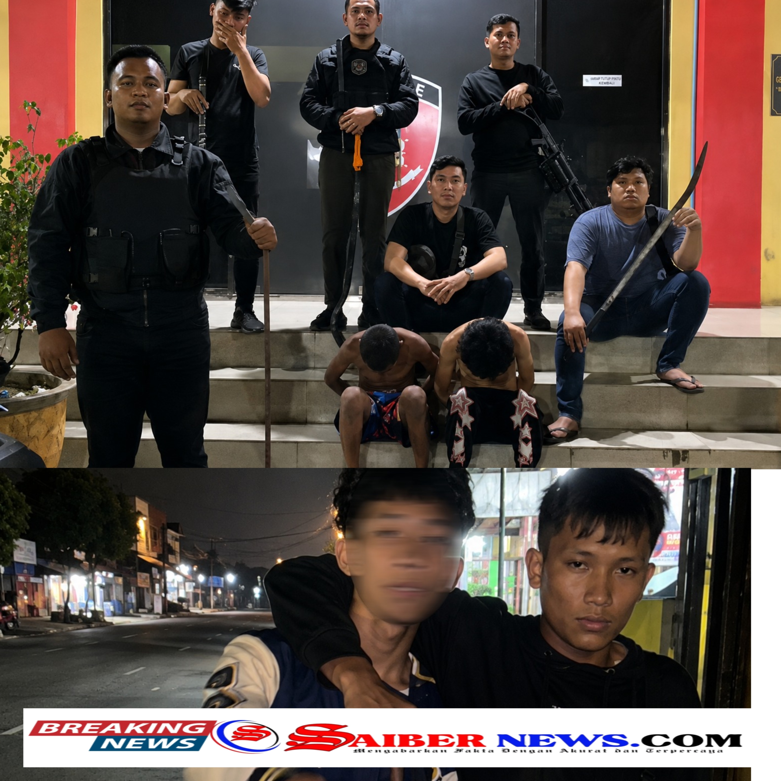 “Mau Tawuran, Malah ‘Dapat Tiket’ ke Mapolres: Dua Pemuda dan 4 Sajam Diamankan Tim Macan Polres Pelabuhan Belawan ”