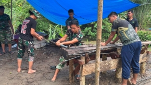 Setahap Demi Setahap, Jembatan Penghubung Desa Mazingo Mulai Terwujud