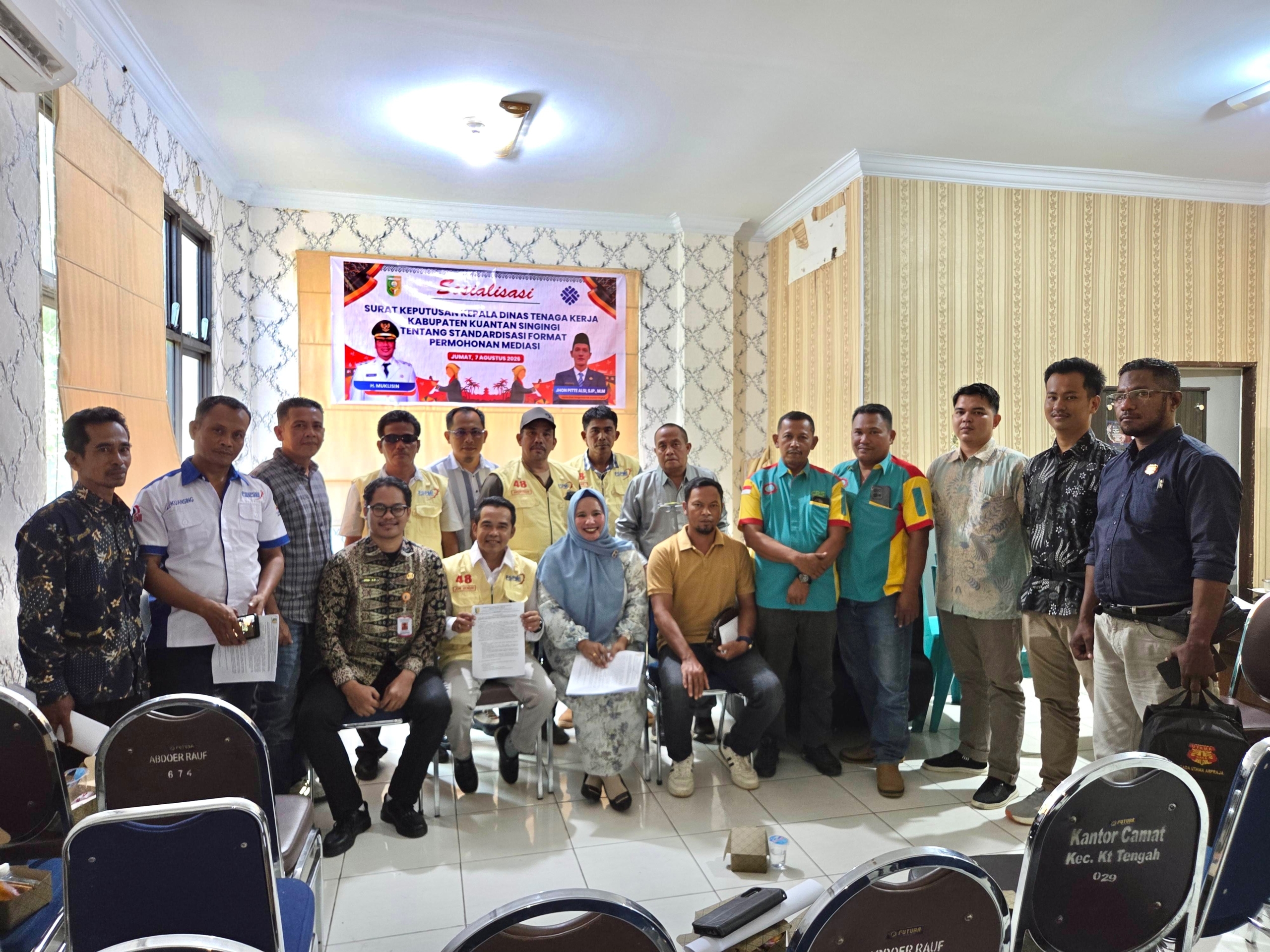 Resmi..! Disnaker Kuansing Baku kan Format Permohonan Mediasi, Proses Perselisihan Industrial Dipercepat