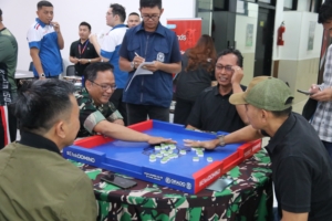 Semarak HUT RI ke 81,Prajurit Kodim 0503/JB Gelar Pertandingan Tenis Meja dan Gaplek ,Tingkatkan Semangat Nasionalisme