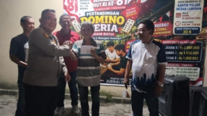 Semarak HUT RI ke-81, Jurnalis Medan Utara Gelar Pertandingan Domino Ceria di Polsek Medan Labuhan