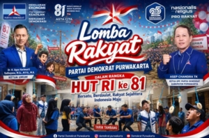 Lomba Rakyat Partai Demokrat Purwakarta Meriahkan HUT RI ke- Tahun 81 Dan HUT Ke – 25 Tahun Partai Demokrat