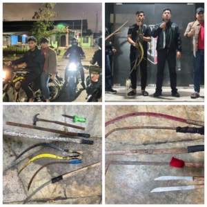 Tim Macan Polres Pelabuhan Belawan Amankan 13 Sajam dan Palu Martil, Cegah Tawuran Susulan