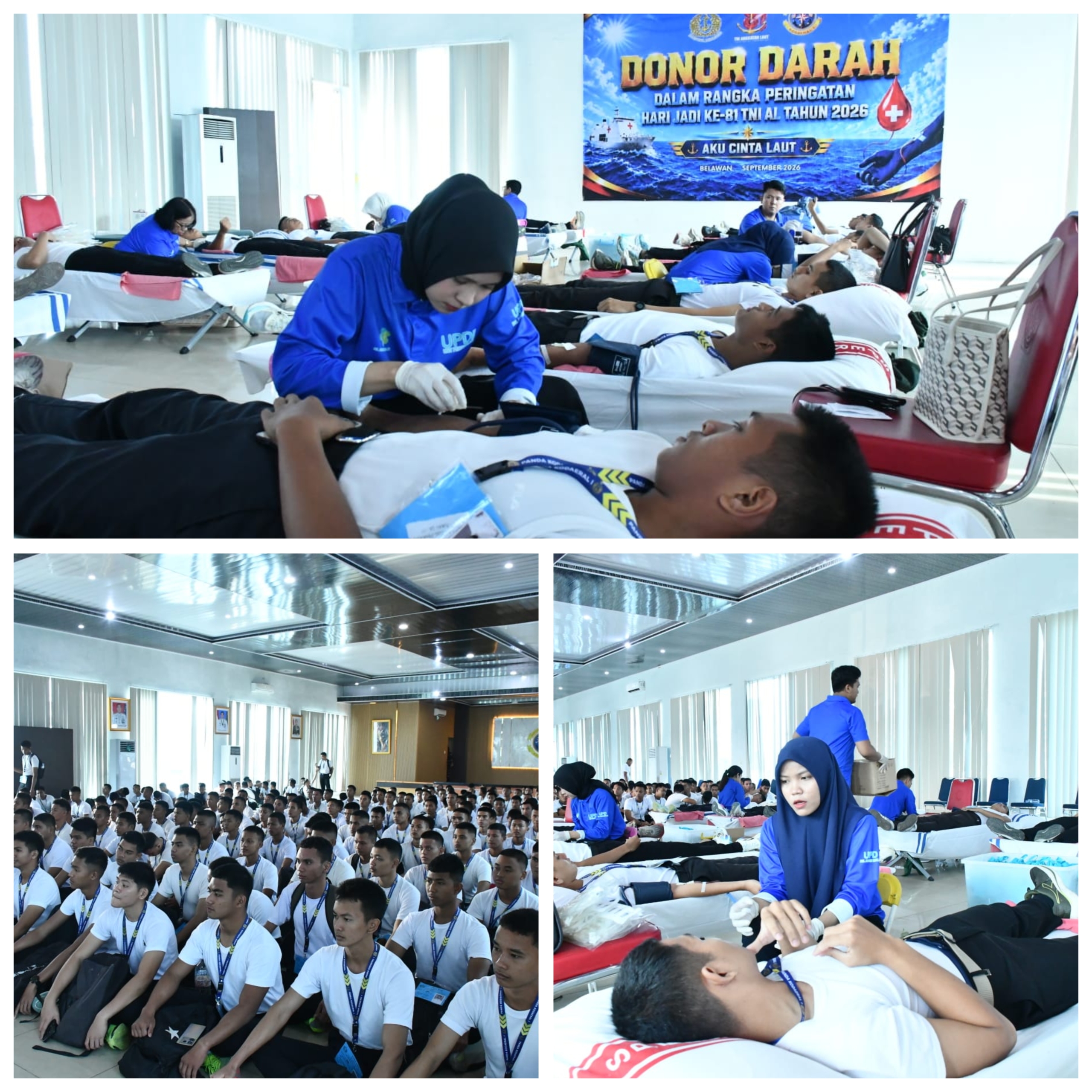 SETETES DARAH UNTUK KEMANUSIAAN, KODAERAL I GELAR DONOR DARAH SAMBUT HUT KE-81 TNI AL