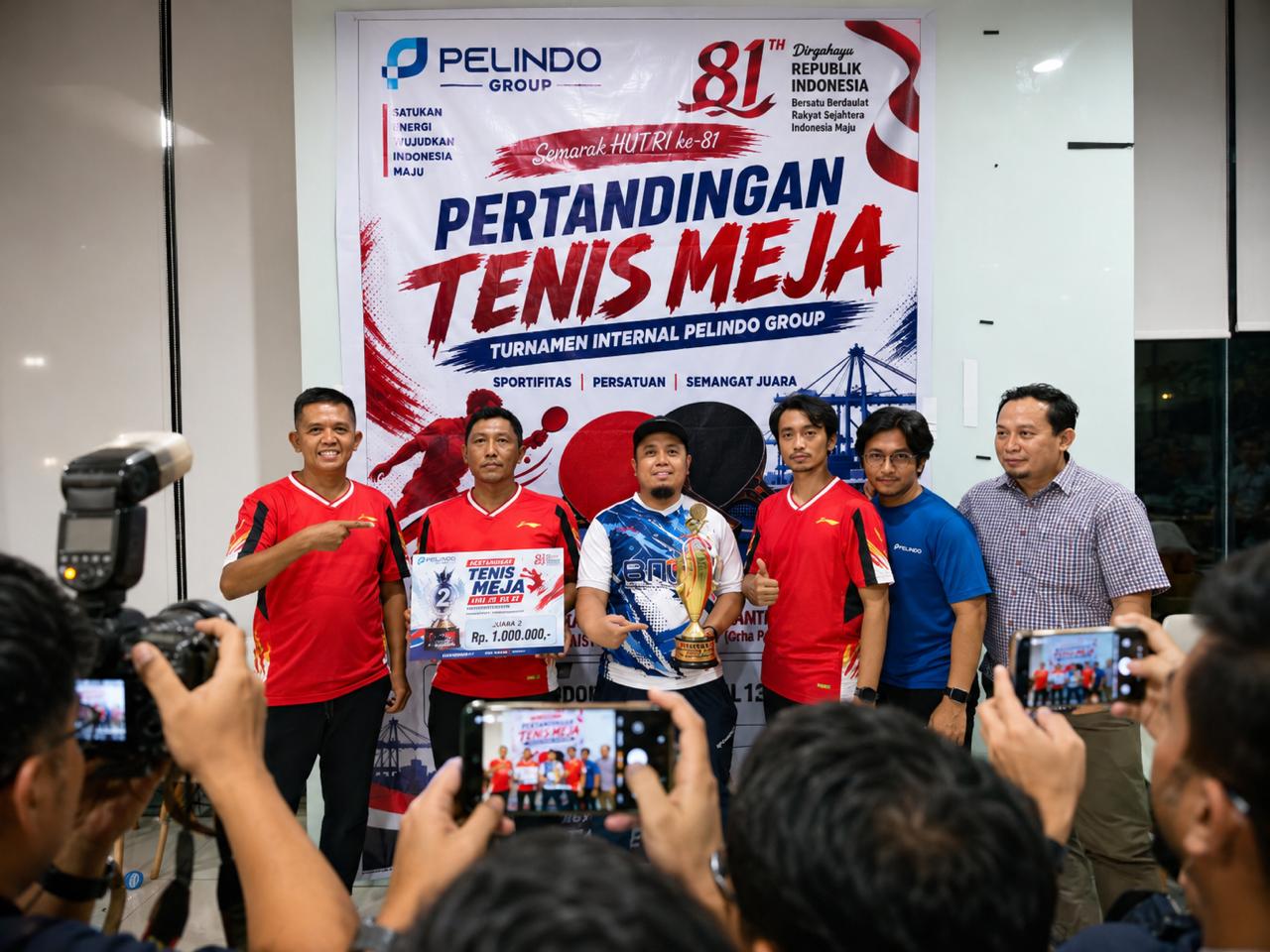 Semangat Kemerdekaan di Meja Pingpong: BNCT Sabet Juara II Pertandingan Tenis Meja Pelindo Group