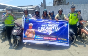 Polantas Karib Polres Pelabuhan Belawan Edukasi Pengemudi Ojek, Wujudkan Kamseltibcar Lantas yang Aman dan Nyaman