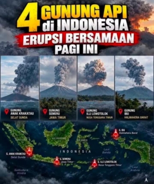 VIRAL “4 GUNUNG ERUPSI BERSAMAAN”, MASYARAKAT DIMINTA WASPADA ALIHAN ISU KORUPSI