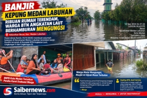 Banjir Kepung Medan Labuhan, Ribuan Rumah Terendam, Warga BTN Angkatan Laut Terparah