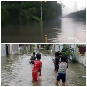 Kawasan Industri Modern (KIM) II Lumpuh Total Diguyur Hujan, Rumah Warga Sekitar Mengalami Dampak Banjir