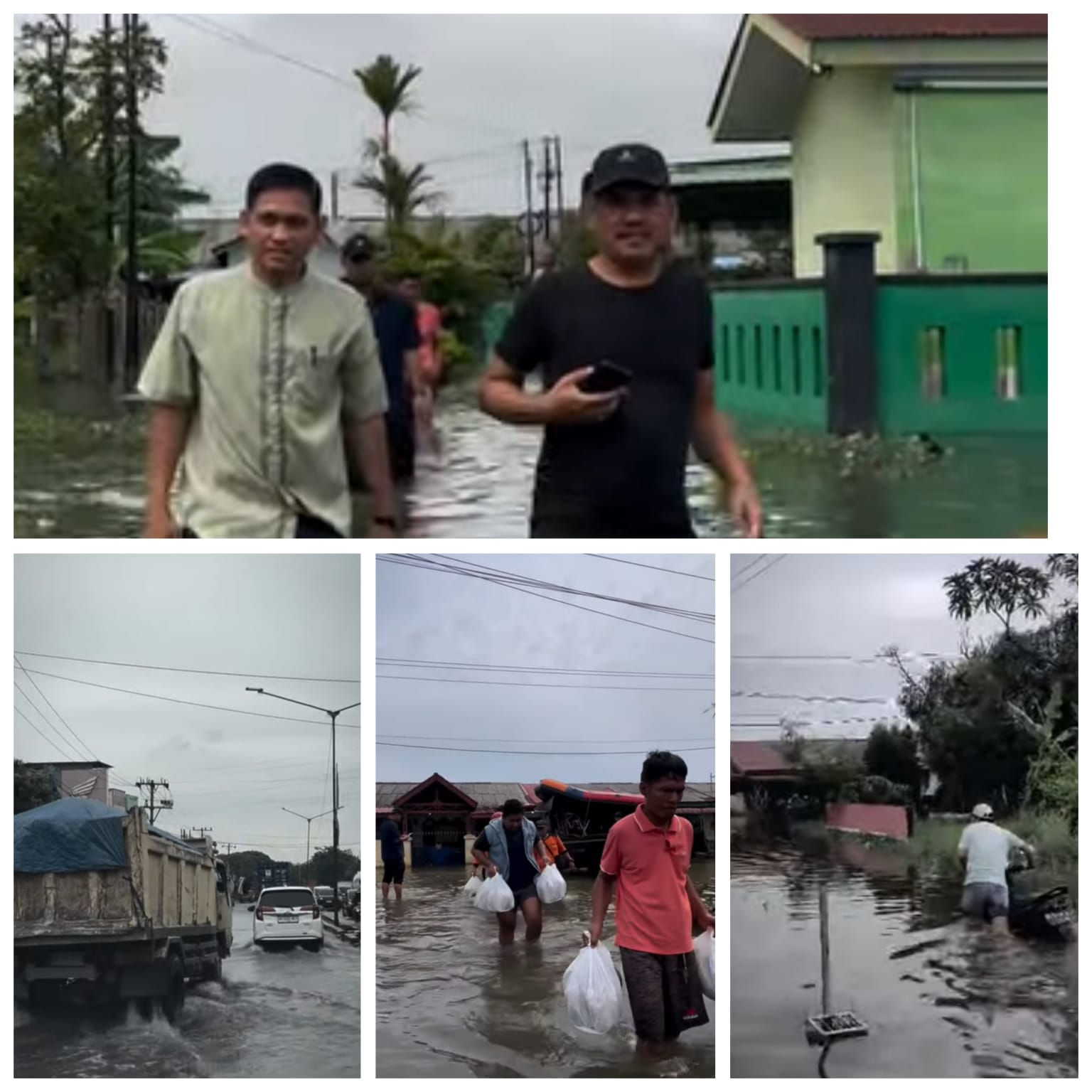 CAMAT MEDAN LABUHAN  TINJAU GENANGAN AIR DAN PASTIKAN PENANGANAN CEPAT DAN TEPAT   