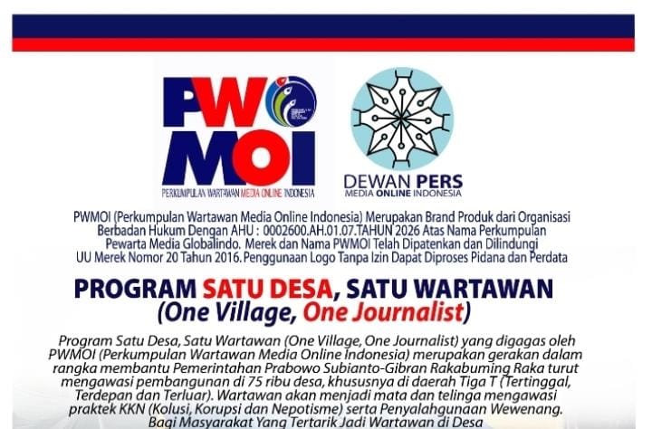 PWMOI Luncurkan Program Satu Desa, Satu Wartawan Bantu Pemerintahan Prabowo Ikut Awasi Pembangunan Desa