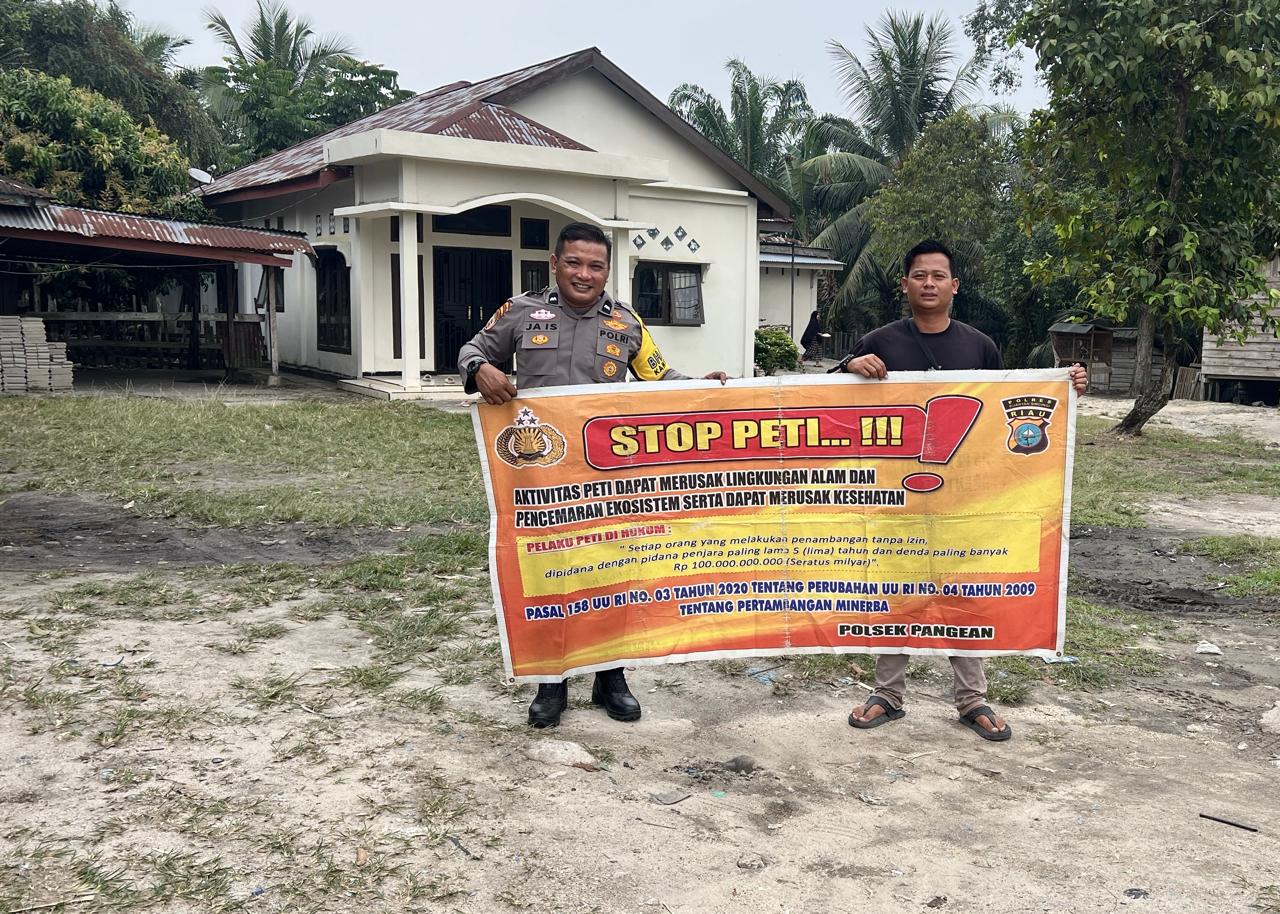 Polsek Pangean Sosialisasikan Larangan PETI, Ajak Masyarakat Jaga Kelestarian Lingkungan