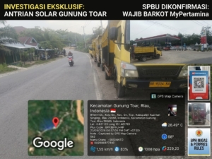 Antrian Panjang Truk Kuning di Gunung Toar Disorot..! Diduga Seruput Solar Subsidi, Apakah SPBU Melayani dan Barkotnya Dipertanyakan