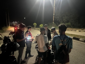 Tim Raga Polres Kuansing Patroli Malam, Cegah C3 dan Balap Liar
