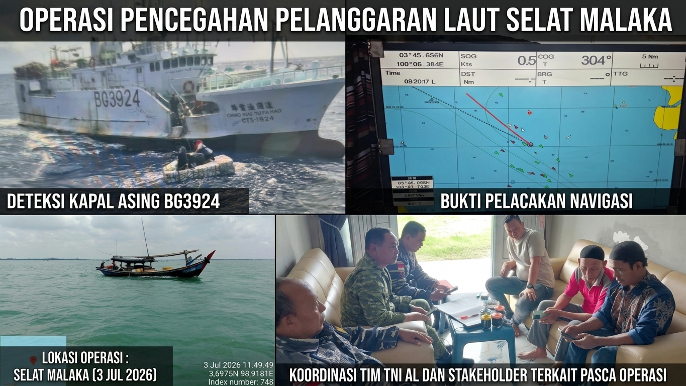 SIGAP DI SELAT MALAKA, KODAERAL I KOORDINASIKAN EVAKUASI TIGA NELAYAN KORBAN TENGGELAMNYA KM EL RAYYAN ‎