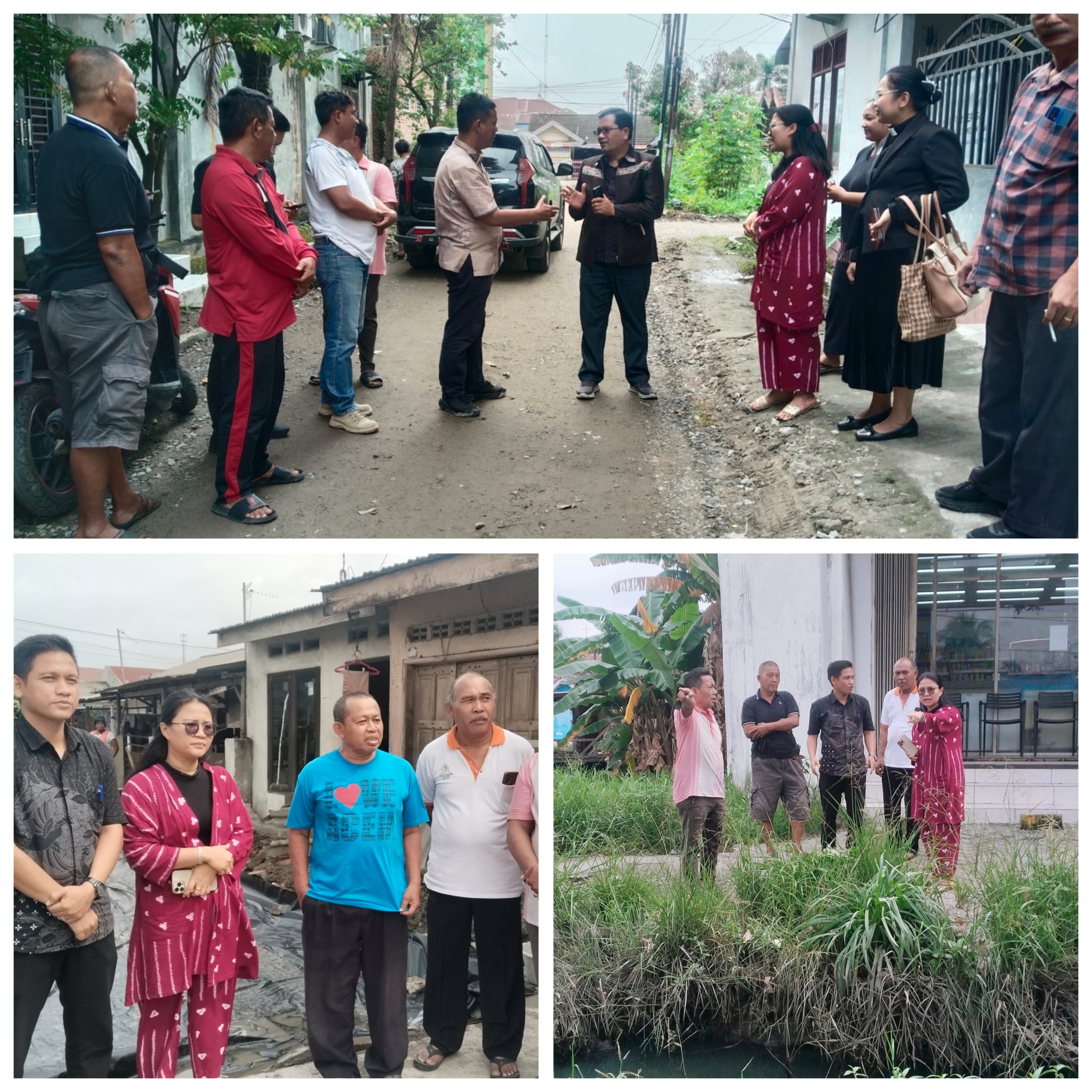 Margaret MS Bersama SDABMBK Tinjau Pembangunan Jalan di Kelurahan Besar