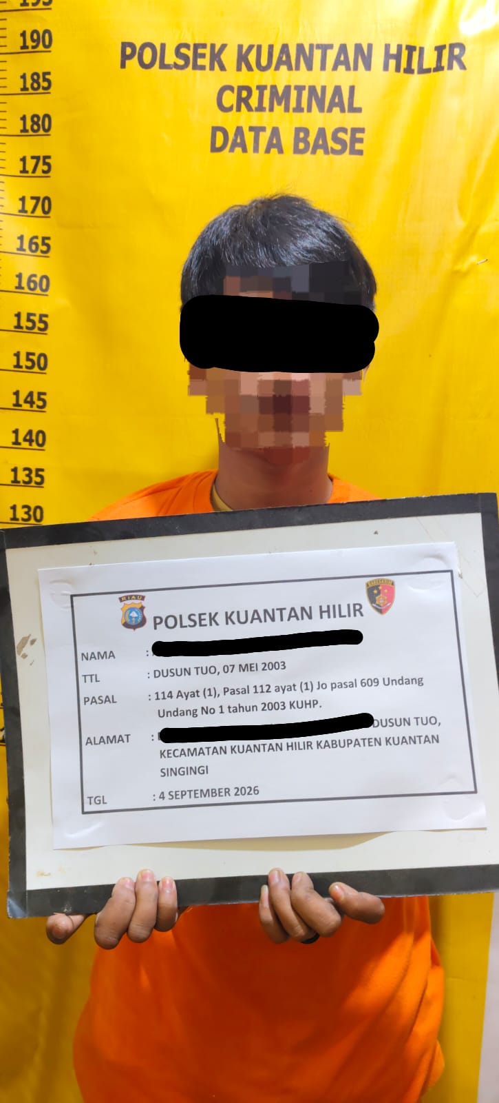 Polsek Kuantan Hilir Ungkap Sabu 4,39 Gram, Seorang Pria Diamankan
