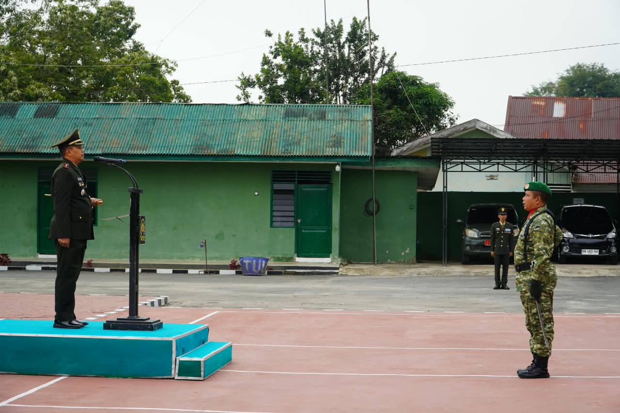 Dandim Letkol Arm Kiky Hardian Pimpin Upacara HUT ke-81 TNI 