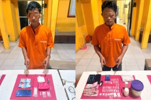 Polsek Tepung Hilir Tangkap Dua Penedar Narkoba ,Sita 35,73 Gram Sabu & Ganja, 