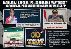 Tagih Janji Kapolri “POLISI BERSAMA MASYARAKAT”, Kapolresta Pekanbaru Kombes Muharman Arta Bungkam di WhatsApp