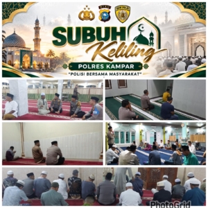 Gerakan Polisi Bersama Masyarakat: Kapolres Kampar Ajak Jajaran Sholat Subuh Berjamaah di 5 Titik Wilayah